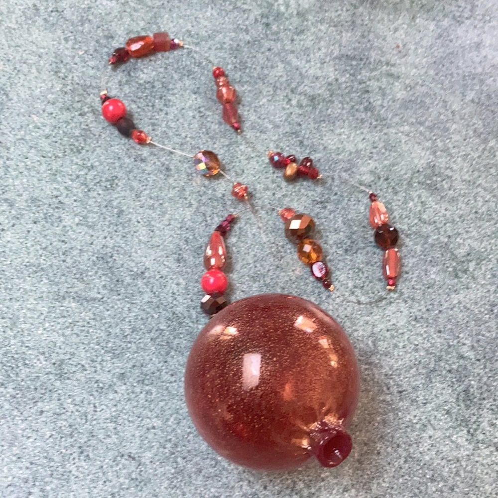 Pomegranate Glass Hand Blown Window Suncatcher/Bird Protector